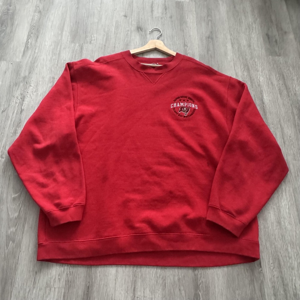 VTG Tampa Bay Buccaneers Sweatshirt Mens XL NFL Football Super Bowl Champions